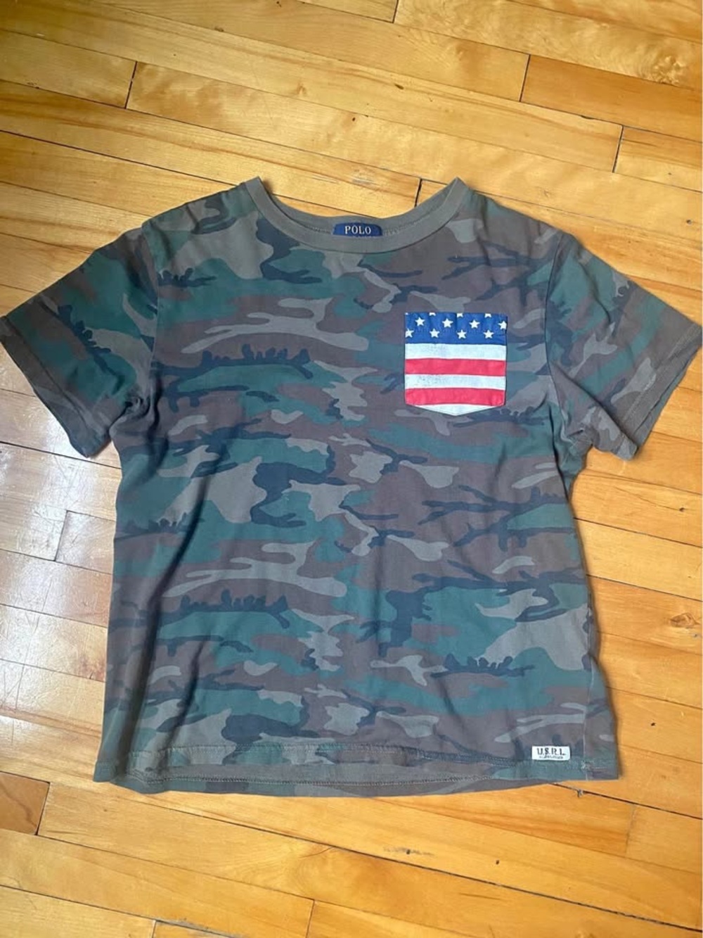 Polo by Ralph Lauren Gray Tee with Blue Tag